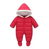 Hzjundasi 赤ちゃん 女の子 男の子 防風 ジャンプスーツ 幼児 ロンパース フード付き 防寒 長袖 カバーオール パーカー 秋冬 アウターウェア 出産祝い 衣装