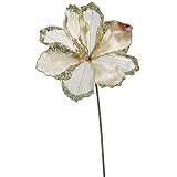3パック – 20 "シャンパンベルベットAmaryllis 9 " Glitter Flower DecorクリスマスPick