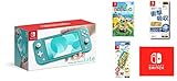 Nintendo Switch Lite ターコイズ&あつまれ どうぶつの森 -Switch&【任天堂ライセンス商品】Nintendo Switch Lite専用 衝撃吸収カバー あつまれどうぶつの森&【任天堂ライセンス商品】Nintendo Switch Lite専用液晶保護フィルム 多機能 (【Amazon.co.jp限定】Nintendo Switch ロゴデザイン マイクロファイバークロス 同梱)