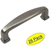 Cosmas ® 4389 asアンティークシルバーモダンキャビネットハードウェアハンドルプル – 3 "インチ( 76 mm )穴中心 – 25パック