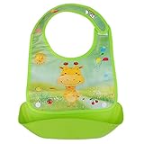 Lovoski キッズ　赤ちゃん　シリコン　食事　防水ビブ　スタイ　エプロン　全6パタン - スタイル1