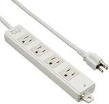 サンワサプライ 工事物件雷ガードタップ ノーマルコンセント 3P 4個口 TAP-K4NSP-3