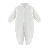 ベビー服 新生児 ロンパース オールインワン 赤ちゃん インナー コットン 春 秋 前開け スナップボタン 子供服 男の子 女の子 (59(0~3ヶ月), ホワイト)