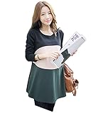 (ディーコッテ) D'Kotte レディース マタニティー 長袖 ワンピース チュニック Aライン フレアスカート 産前 産後 フォーマル お出かけ リラックス 140901-7(-m)