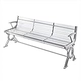 ミヅシマ工業　エアーベンチ　背肘付　LWE 245-0002　【ガーデンベンチ・公共向け】 　レッド（フレーム）