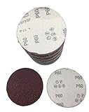 Mignon Lapin えらべる 17種類 マジック サンドペーパー ディスク サンダー 用 125mm 100枚 セット 穴なし (06 #60)