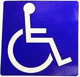 障害者マーク 高耐候性 耐水 強磁力 マグネット ステッカー 反射タイプ 14×14CM [並行輸入品]