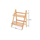 花スタンド屋内 フラワースタンドソリッドウッドデスクトップミニフラワースタンドデスクプラントグリーンシェルフ防錆ログ多層フラッシーフラワーシェルフ (サイズ さいず : A)