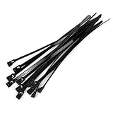 環境保護 繰り返し使用 ナイロン ケーブル ネクタイ100本入（5mm x 200mm ） (ブラック)