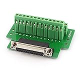 uxcell DB25アダプター　25ピン　D-SUB　オスアダプターボード　RS232　シグナルモジュール　グリーン　電子部品