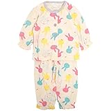 パジャマ ベビー 赤ちゃん 長袖 女の子 前開きパジャマ 腹巻付 寝巻き ルームウェア ピンク-(PP) 90cm