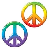 Plastic Peace Sign Party Accessory (1 count) [並行輸入品]