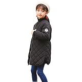 Yusoiダウンジャケット こどもダウンコート 子供服 ジュニア キッズダウンジャケット 防寒 暖かい KIDS 女児 アウター ブラック 95-105cm