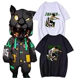 ワン・イーボー 王一博 Tシャツ 半袖 ティーシャツ 記念シャツ 黒豹 同型 記念シャツ 漫画 インナーシャツメンズ 日常服 グッズ コスプレ衣装 プレゼント (B,M)