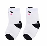 Domybest 厚手 秋冬 コットン 可愛い パンダ柄 子供の靴下 女の子 男の子 ソックス 綿 通園 通学 キッズ 靴下 0-3歳 ライトブルー