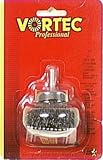 Weiler Vortex Pro Wire Cup Brush, Round Shank, Carbon Steel, Crimped Wire, 2" Diameter, 0.014" Wire 