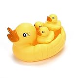 Tenworld Kids Family Bath Game Toys Mummy & Baby Rubber Race Squeaky Ducks by Tenworld