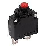 uxcell　サーキットブレーカ　ボタンサーキットブレーカー　プッシュリセット　過負荷保護　AC 125V/250V 15A