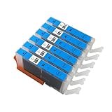BCI-381XL キヤノン用 互換 インクカートリッジ シアン BCI-381XLC×6 大容量 残量表示 個包装 対応機種：PIXUS TR8630a TR703a TR8630 他【YUBOYA】