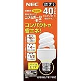 NECライティング:NEC 電球形蛍光ランプD形40W電球色(E17) EFD10EL/7-E17-C2C 型式:EFD10EL/7-E17-C2C
