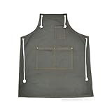 ディック カラーツイルエプロン 胸付 AL-94 カーキ