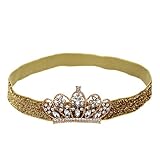 Domybestベビー ヘアバンド クラウン 王冠 ラインストーン キッズ 子供 可愛い カチューシャ 髪飾り ヘアアクセサリー 男の子 女の子 新生児 赤ちゃん 出産祝い 内祝い お宮参り 誕生日 
