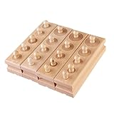 ROSENICE 円柱さし モンテッソーリ 木製 初期開発 知育玩具 4個セット