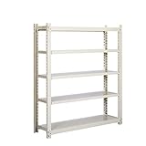 エムケー精工(MK精工) スチールラック 5段 (幅156.5奥行62) 豪力君 ベージュ MR-6155C