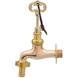 カクダイ ガーデン用水栓 共用カップリング付横水栓鍵式 703-105-13 レトロ