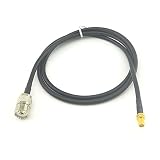 Smaメスuhfメスコネクタ延長ケーブルrg58ピグテールケーブル100センチアダプタ