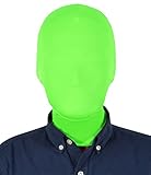 Sheface Spandex Costume Full Cover Hood Masks for Adults and Kids (Kids, Lime Green)