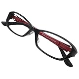 [OTC] 大きいサイズ ブルーライトカット 伊達眼鏡おしゃれ かっこいい UVカット 超弾力 PC ちょい悪 ゲーム TR9504 (BKRD, BC)