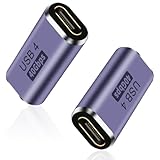 usb c 変換アダプタ type-c アダプタ 2個入り【40Gbps高速データ転送&100W/5A急速充電& 8K@120Hz映像出力】TYPE-Cメス-TYPE-Cメス ストレートコネクター Type C 延長アダプタ 中継器の両端はtype-c to type-c線の使用のみをサポートしている