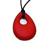 Chewable Oval Pendant - Buddy Buds Red Hot by chubuddy