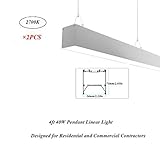 Hanks 2pcs 75 x 54 mm ac100 – 240 Vリンク可能Linearペンダント照明システムの建築家とデザイナー シルバー LSD01