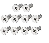 LeTradeJP 十字穴皿小ねじ M4x10mm レス鋼 10個入り 平ネジ フラットヘッドネジ 十字穴皿小ねじ平ネジ フラットヘッ モニタのネジ モニタースタンドラップトップPC/ファン用