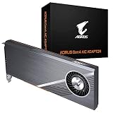 Gigabyte GC-4XM2G4 (AORUS Gen4 AICアダプター、フルPCIe 4.0、PCIe 4.0 SSD用の高度なサーマルソリューション)。