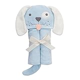 Elegant Baby Bath Time Gift Hooded Towel and Washcloth, Pastel Blue Puppy by Elegant Baby [並行輸入品]
