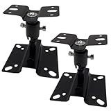 MONOSTORE 汎用 スピーカースタンド クランプ 壁掛け 天蓋 金具 ブラケット 天井 天吊り 小型 2個セット