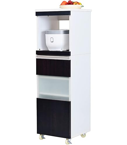Amazon|フナモコ レンジ台 【幅48.2×高さ101.5cm】 エリーゼアッシュ Amazon|フナモコ レンジ台 【幅48.2×高さ101.5cm】 エリーゼアッシュ