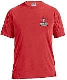 NCAAヴィンテージ野球フラグ快適カラー半袖Tシャツ L レッド