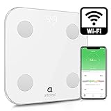 arboleaf 体重計 スマホ連動 WiFi/Bluetooth 体脂肪計・体組成計 アプリ連動 ヘルスメーター スマート体重計 乗るだけ 体重/体脂肪率/筋肉量など14項目測定 150kgまで 自動認識 登録者無制限 あすけん/GoogleFit/Fitbit/appleヘルスケア連携 健康管/理高精度/軽量収納/電池付属 一年メーカー保証