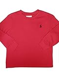 ラルフローレンの子供服　POLO　RALPHLAWREN　ベビー男の子　長袖ワンポイントＴシャツ　９０ｃｍ (レッド９０ｃｍ) [並行輸入品]