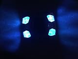 車型ソーラー2×2LED（4LED） 青色『常時点灯タイプ』道路鋲、路肩鋲、階段ランプ【 省エネ 】【 耐久性 】アルミ合金車庫駐車場