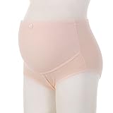 LUERME ショーツ 下着 妊婦 パンツ　調整でき　通気性　ハイウエスト　妊婦用サポーター (L, 肌色)