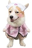 ペットパレット 犬 猫 コスプレ ハロウィン ペット 服 変装 仮装 小型犬 中型犬 大型犬 2足歩行 (ナース, S)