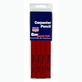 Bon 14-588 7-Inch Carpenter Pencil, Black Medium Lead with Red Casing, 12-Pack [並行輸入品]