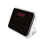 Beenwoon Hidden Camera Alarm Clock 35h Video Recorder Motion Detection 8GB Micro Card Included, Whit