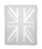Little Giraffe Dolce Union Jack Baby Blanket, Silver [並行輸入品]