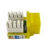 CAT5eのRJ45ジャックを接続するイエローネットワークコンピュータデバイス